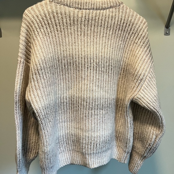 Cream and Brown Ombré Sweater - Picture 2 of 3